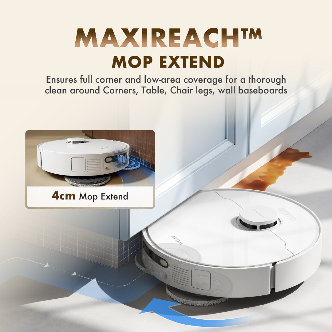 MOVA E40 Ultra Robot Vacuum | 19,000Pa | Hot-Air Self Cleaning | Extendable Mop | Anti-Tangle Side Brush | Smart Carpet Mode