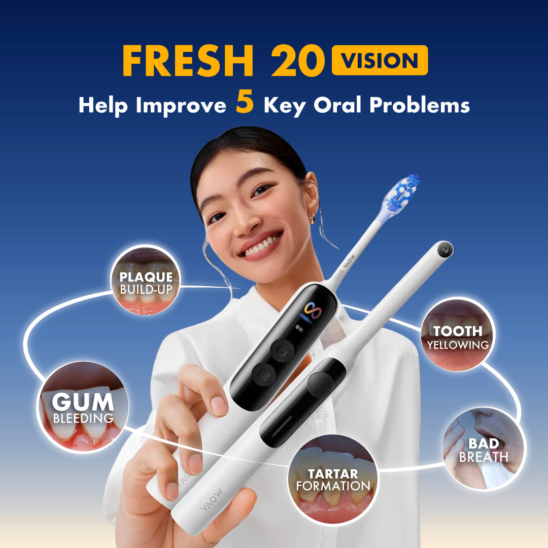 MOVA Fresh 20 Vision | World‘s First AI-powered Plaque Detection Electric Toothbrush