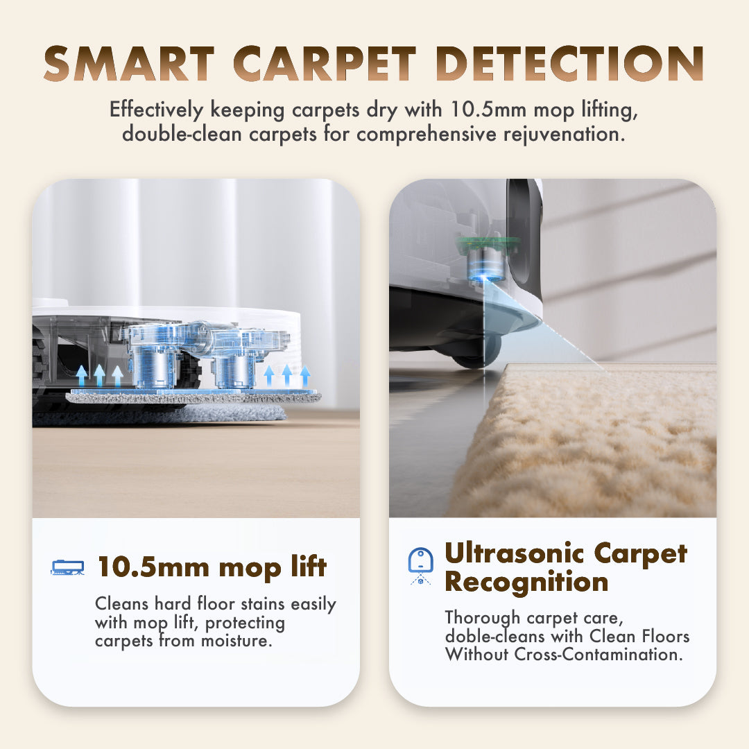 MOVA E40 Ultra Robot Vacuum | 19,000Pa | Hot-Air Self Cleaning | Extendable Mop | Anti-Tangle Side Brush | Smart Carpet Mode