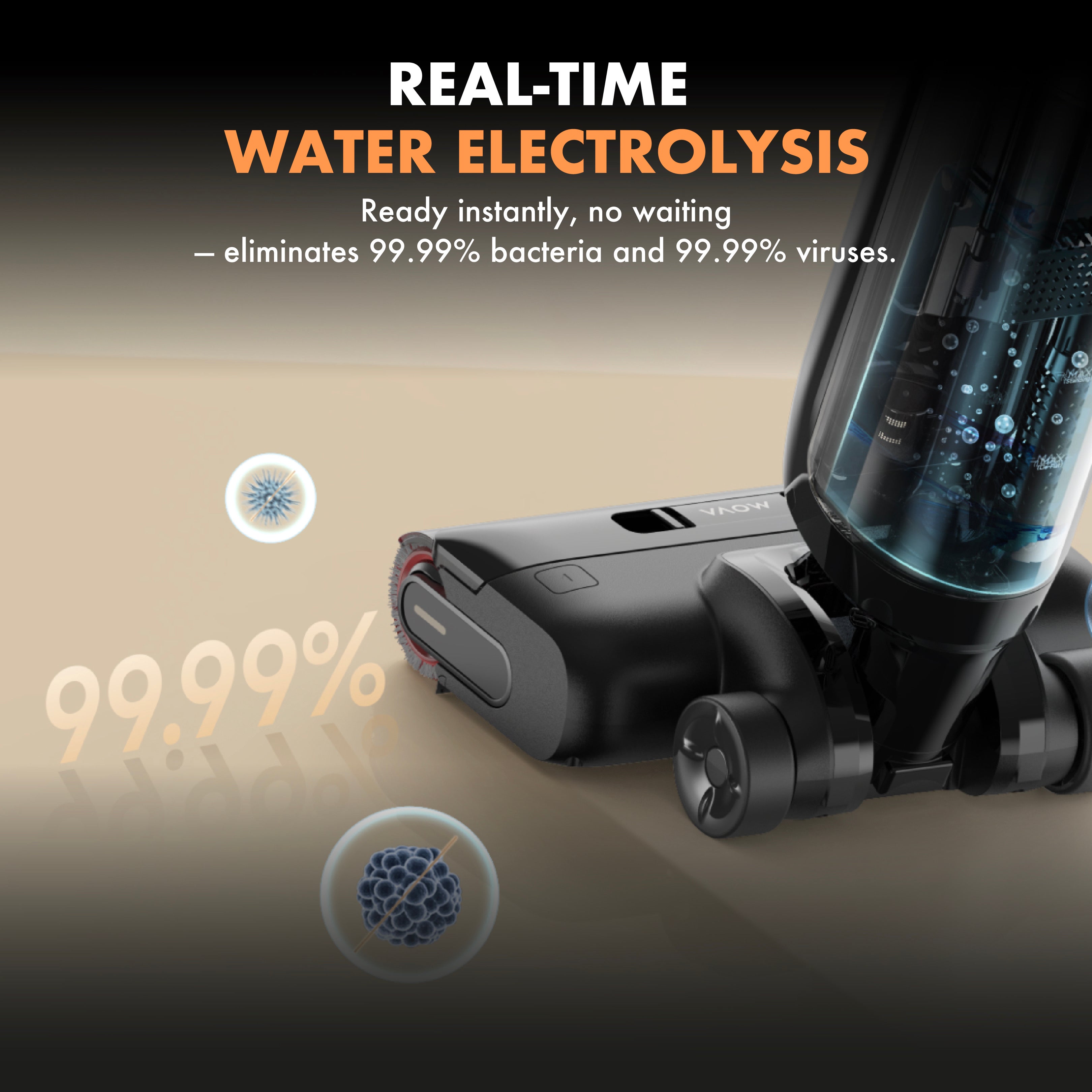 MOVA K30 Pro Wet Dry Floor Washer & Vacuum Cleaner | 80°C Self-Cleaning | 21,000Pa Versatile Suction | Deodorizer Stick