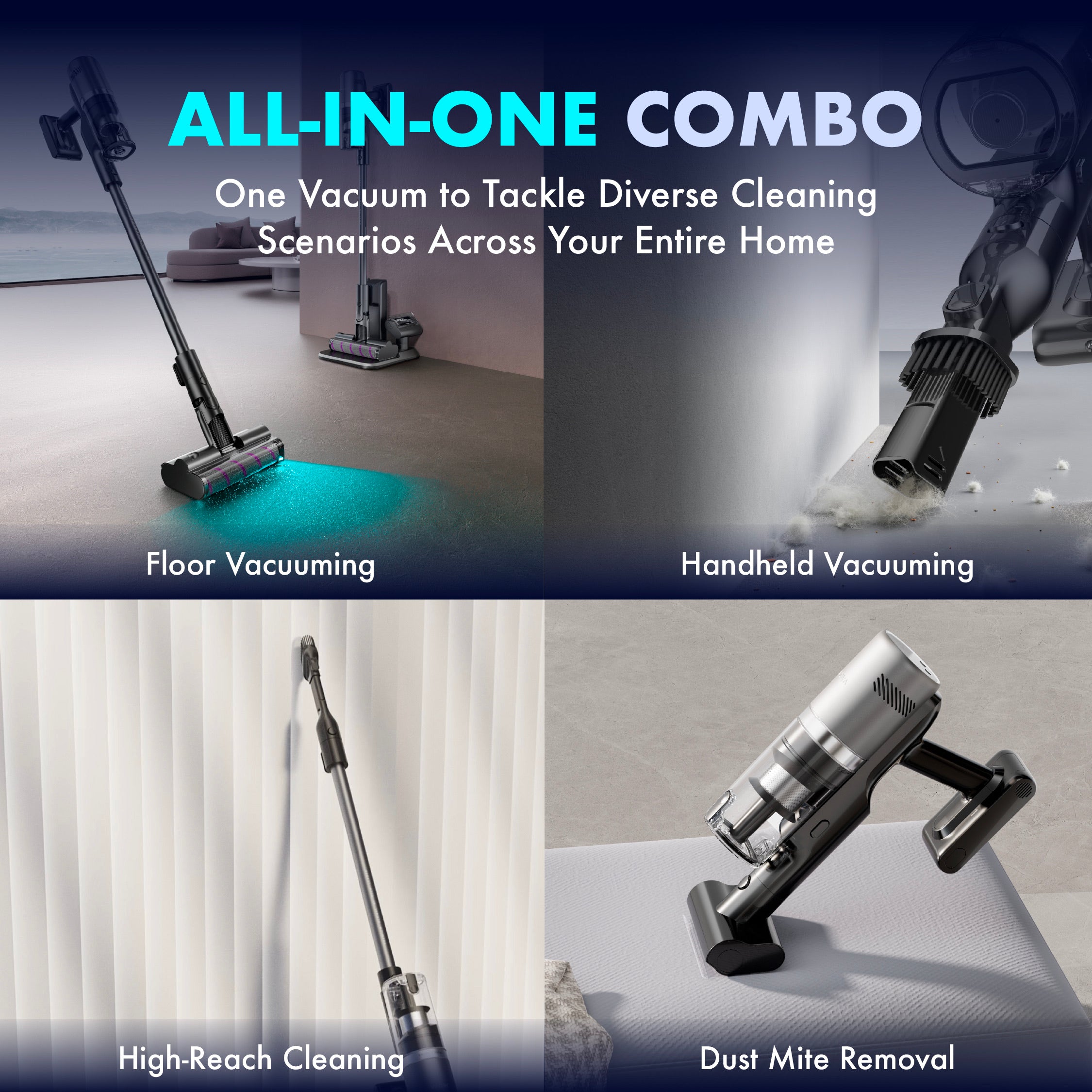 MOVA I10 Cordless Stick Vacuum | 360° FreeGlide™ | Twin Roller Brush | 28,000Pa | 140° Illumination Light | 1.35kg Ultra Lightweight