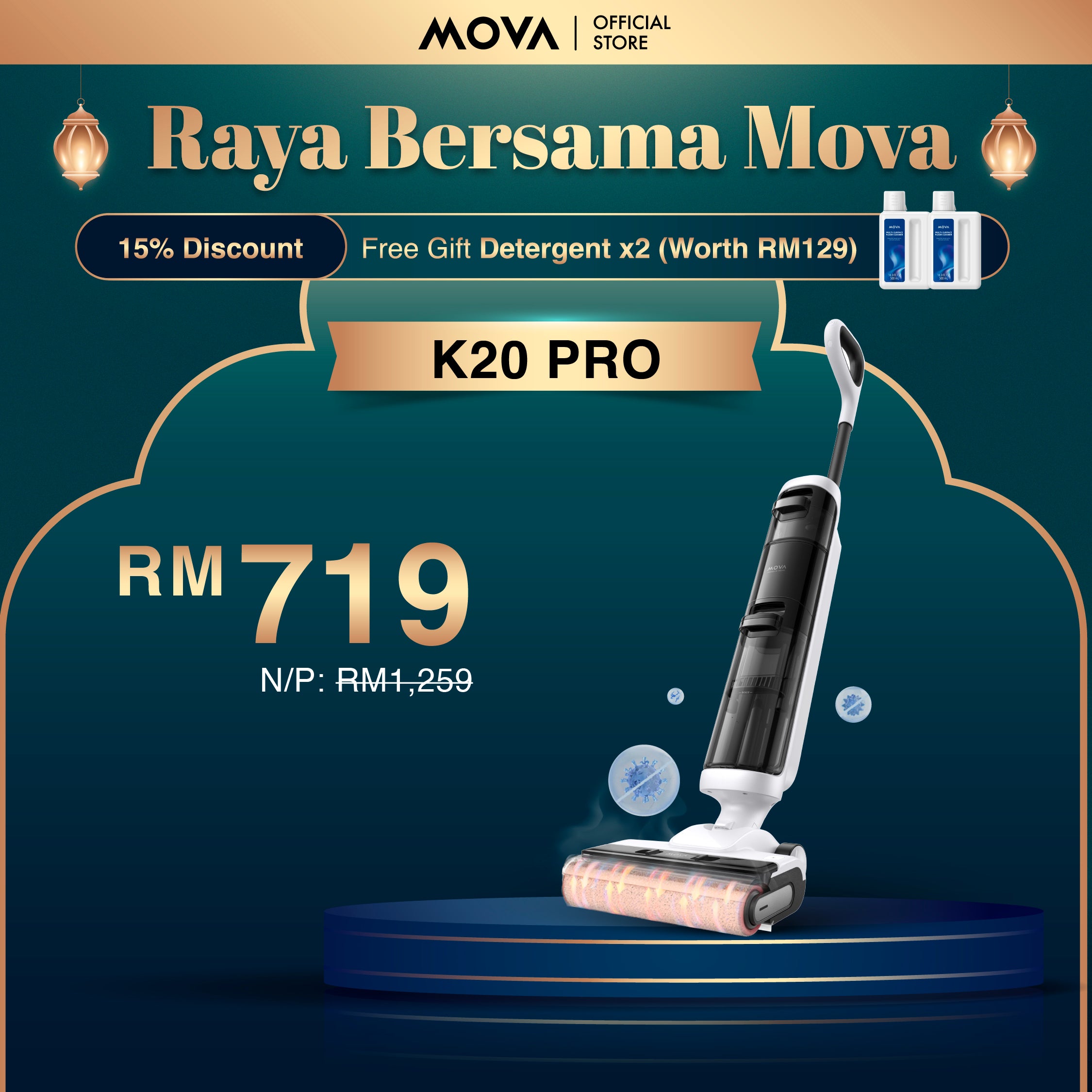 MOVA K20 Pro Wet Dry Floor Washer & Vacuum Cleaner