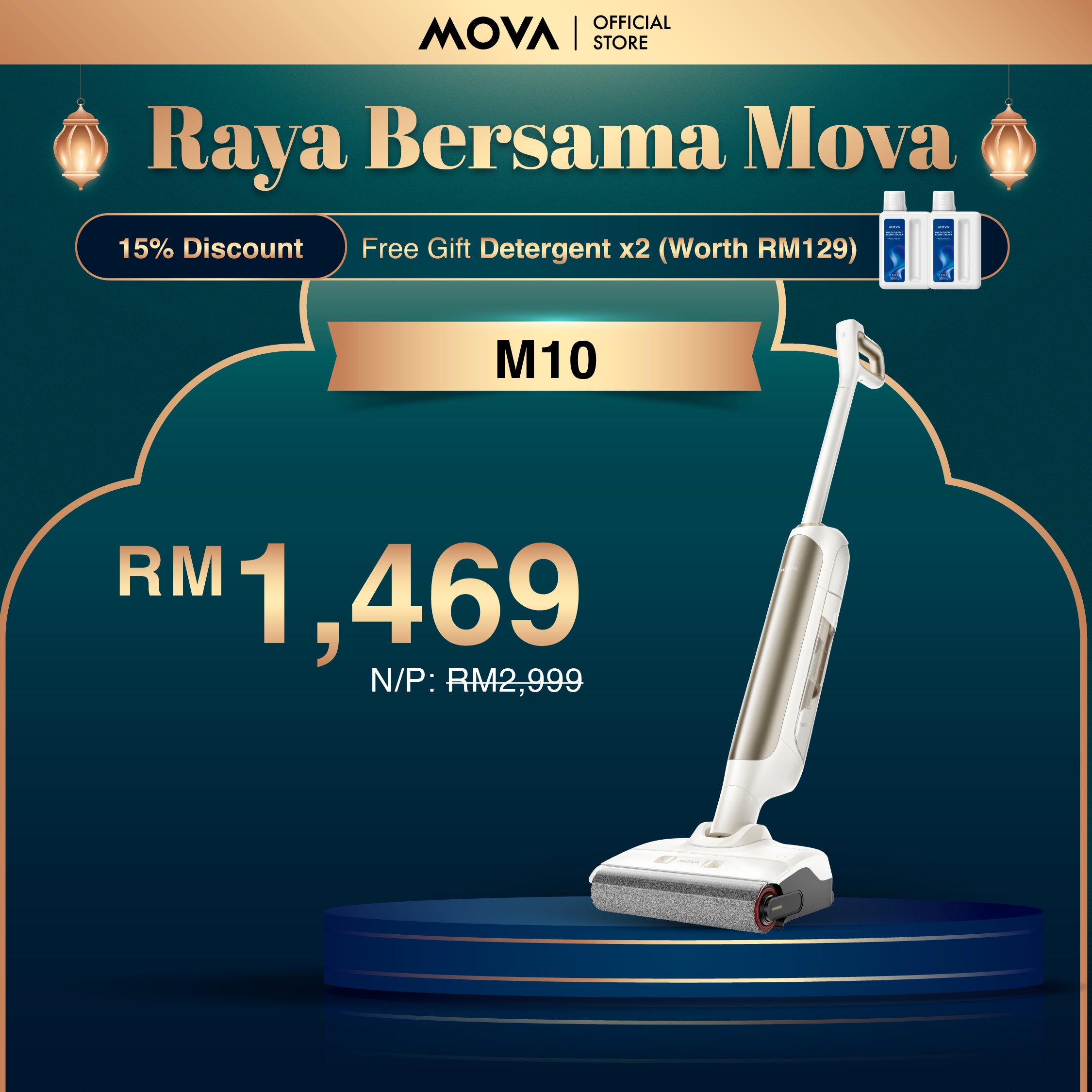 MOVA M10 Wet Dry Floor Washer & Vacuum Cleaner