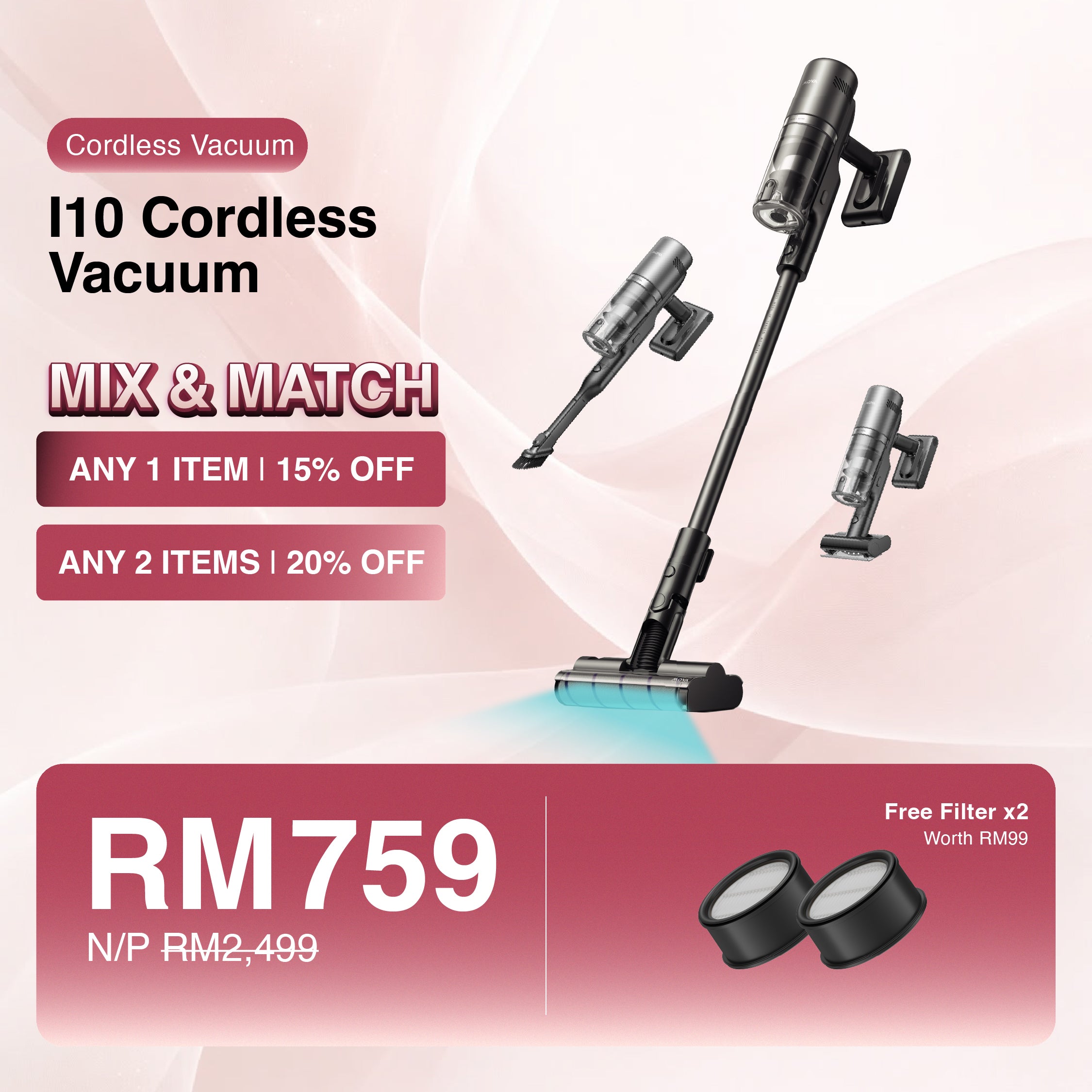 [MIX & MATCH] MOVA I10 Cordless Stick Vacuum