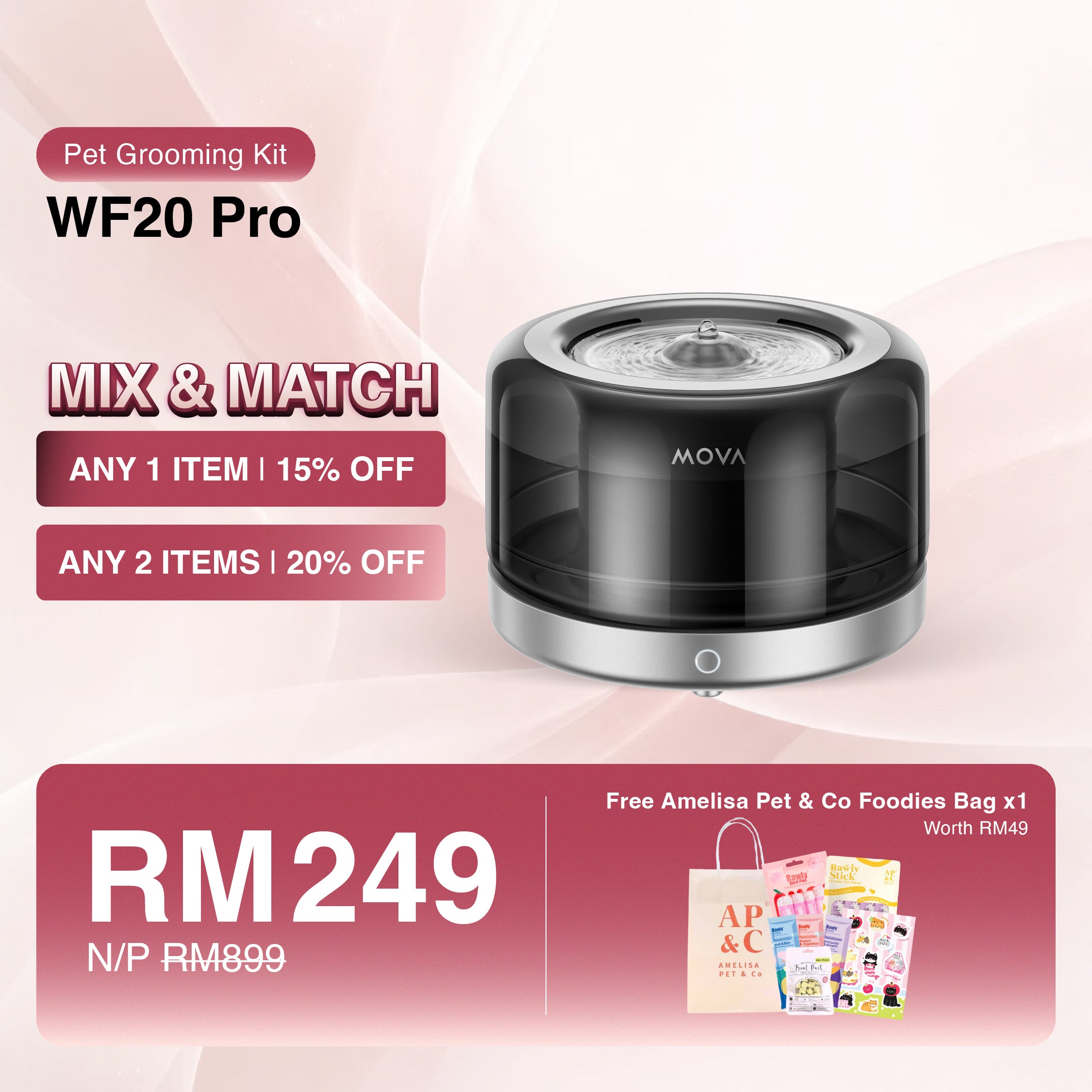 [MIX & MATCH] MOVA WF20 Pro Pet Water Fountain