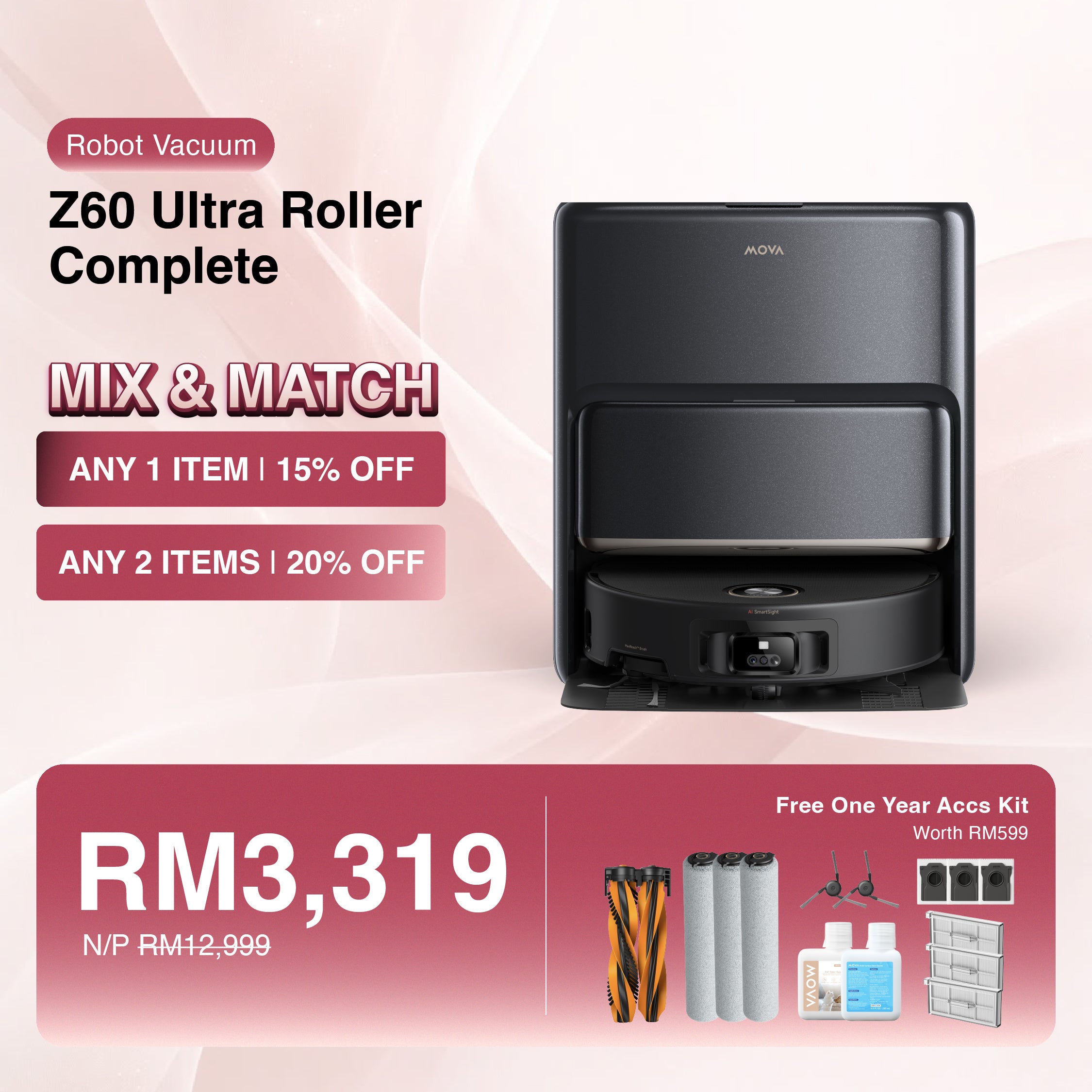 [MIX & MATCH] MOVA Z60 Ultra Roller Complete Smart Robot Vacuum