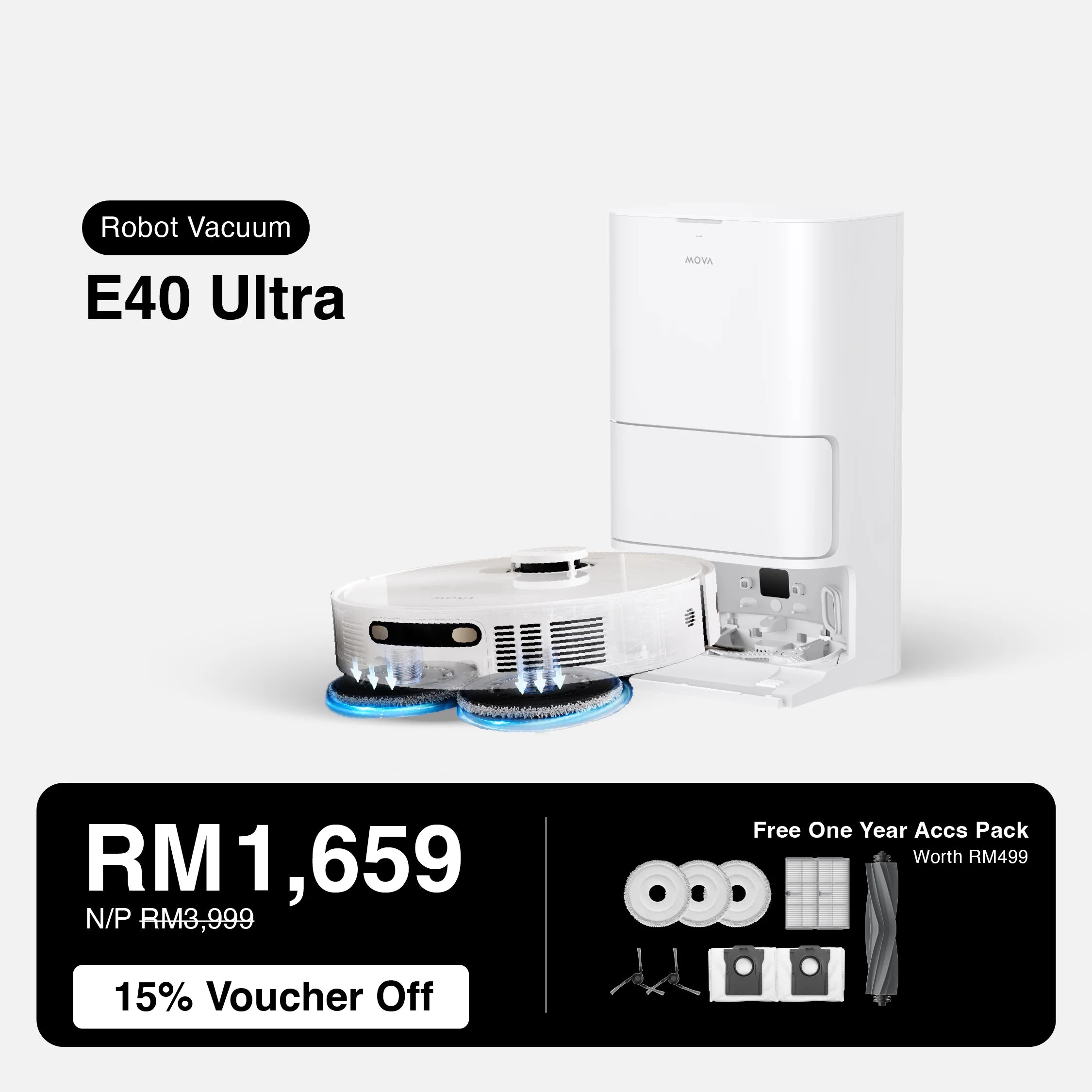 MOVA E40 Ultra Smart Robot Vacuum