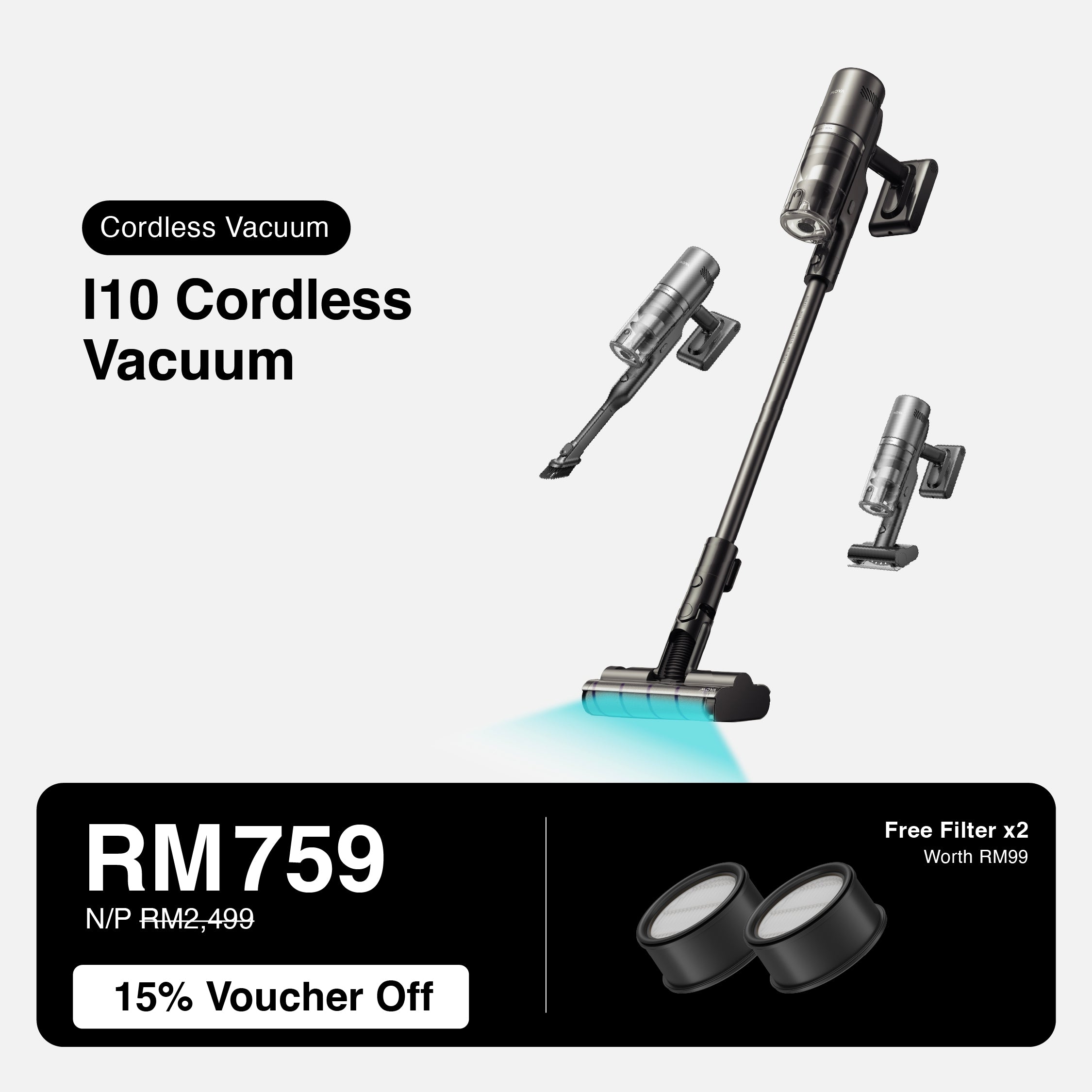MOVA I10 Cordless Stick Vacuum