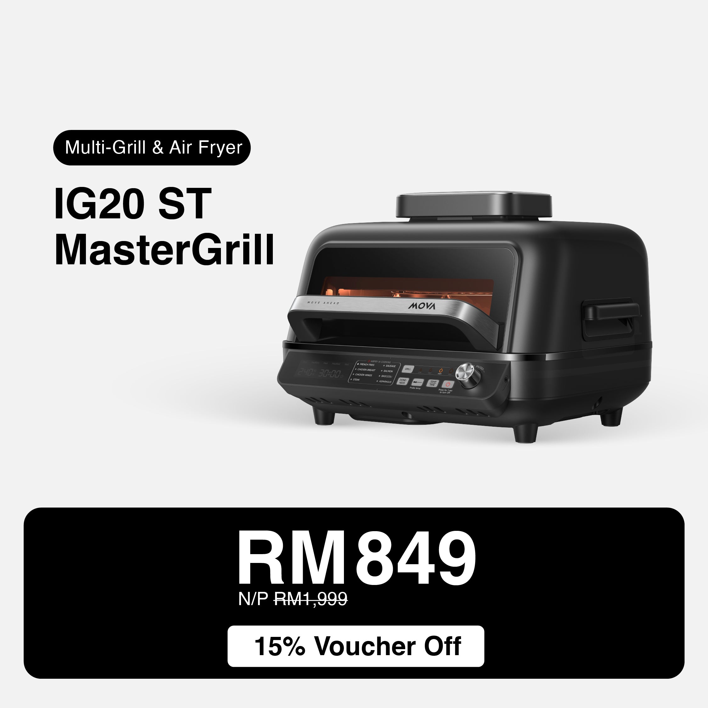 [NEW LAUNCH] MOVA IG20 ST MasterGrill AI Multi-Grill & Air Fryer