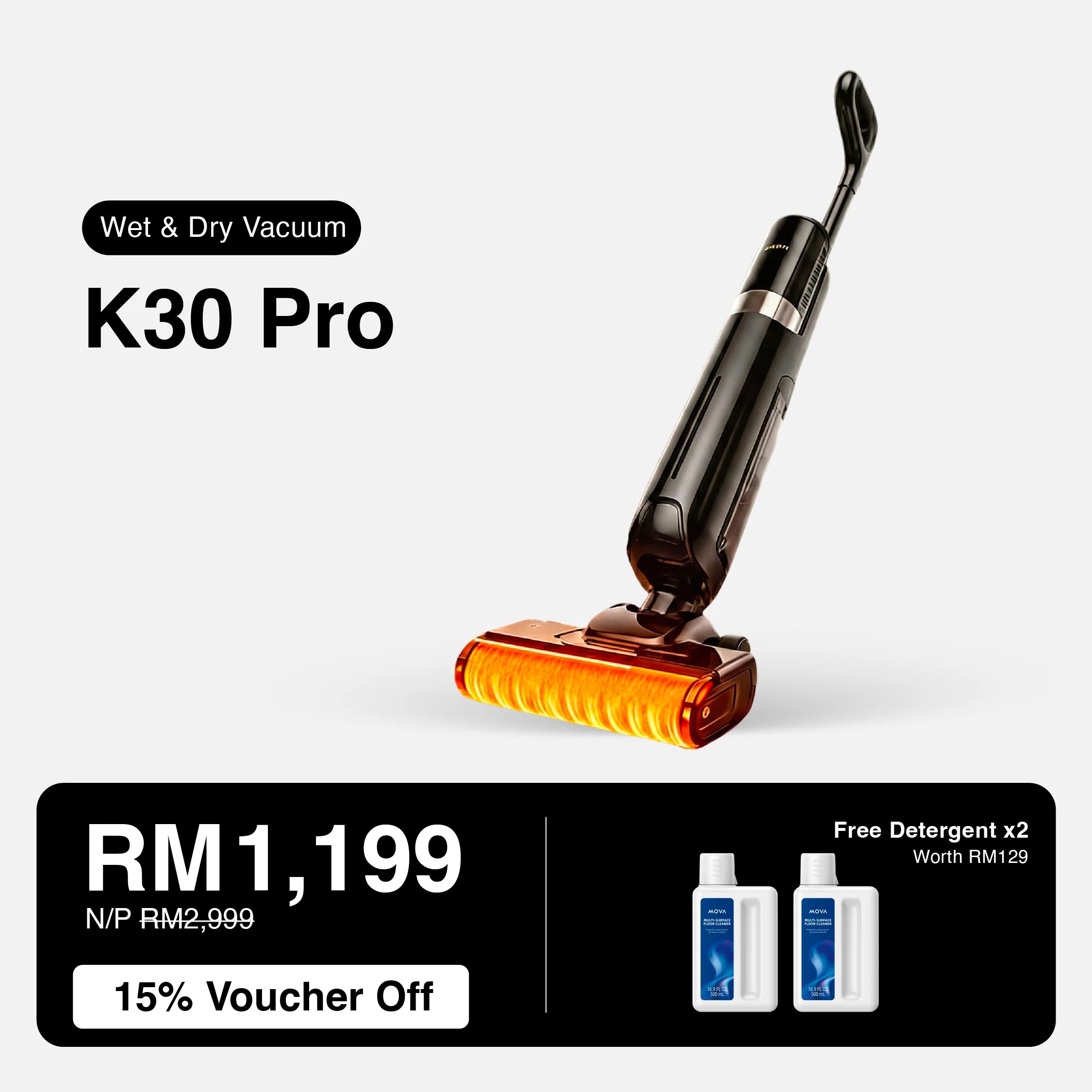 MOVA K30 Pro Wet Dry Floor Washer & Vacuum Cleaner