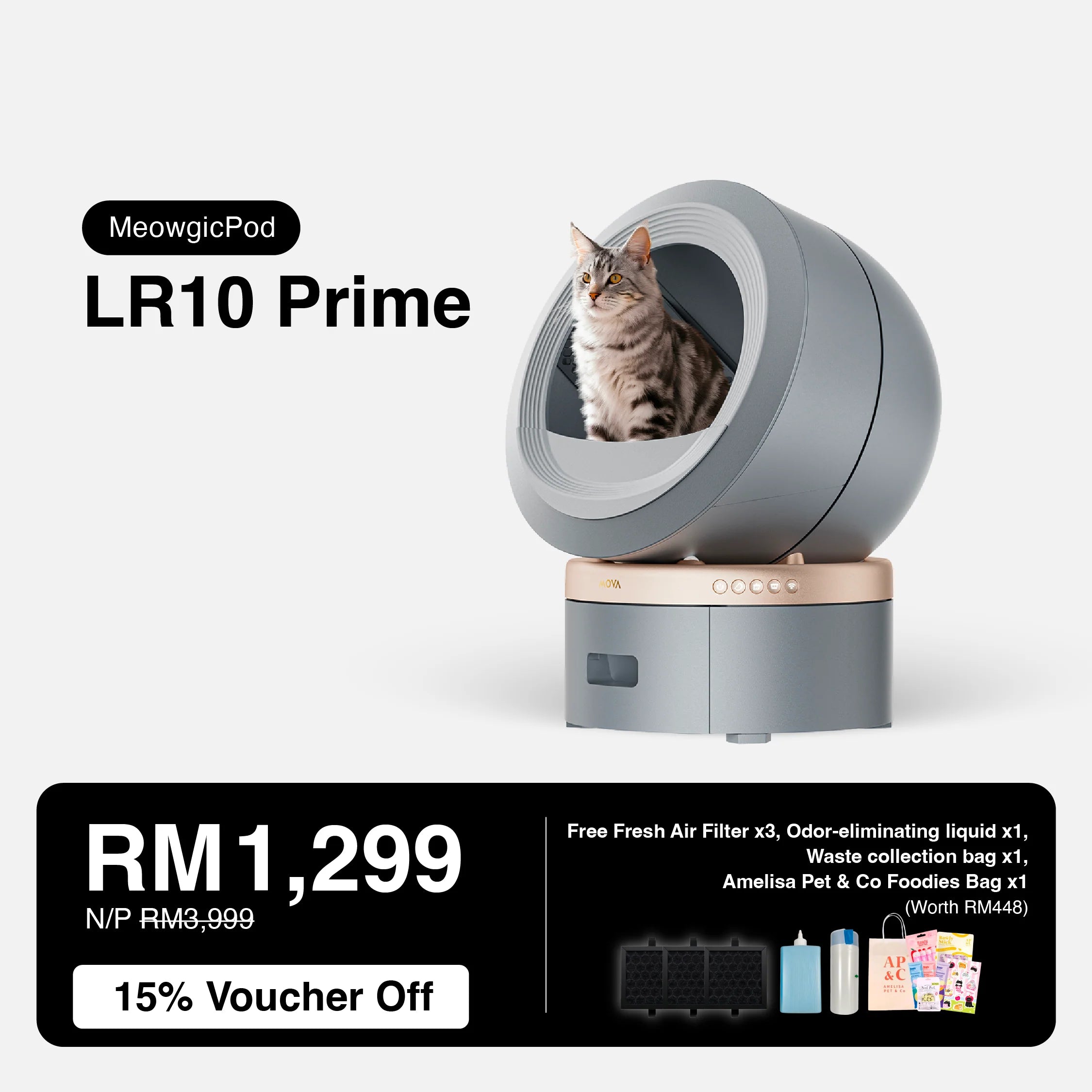 [NEW LAUNCH] MOVA MeowgicPod LR10 Prime Smart Pet Litter Box