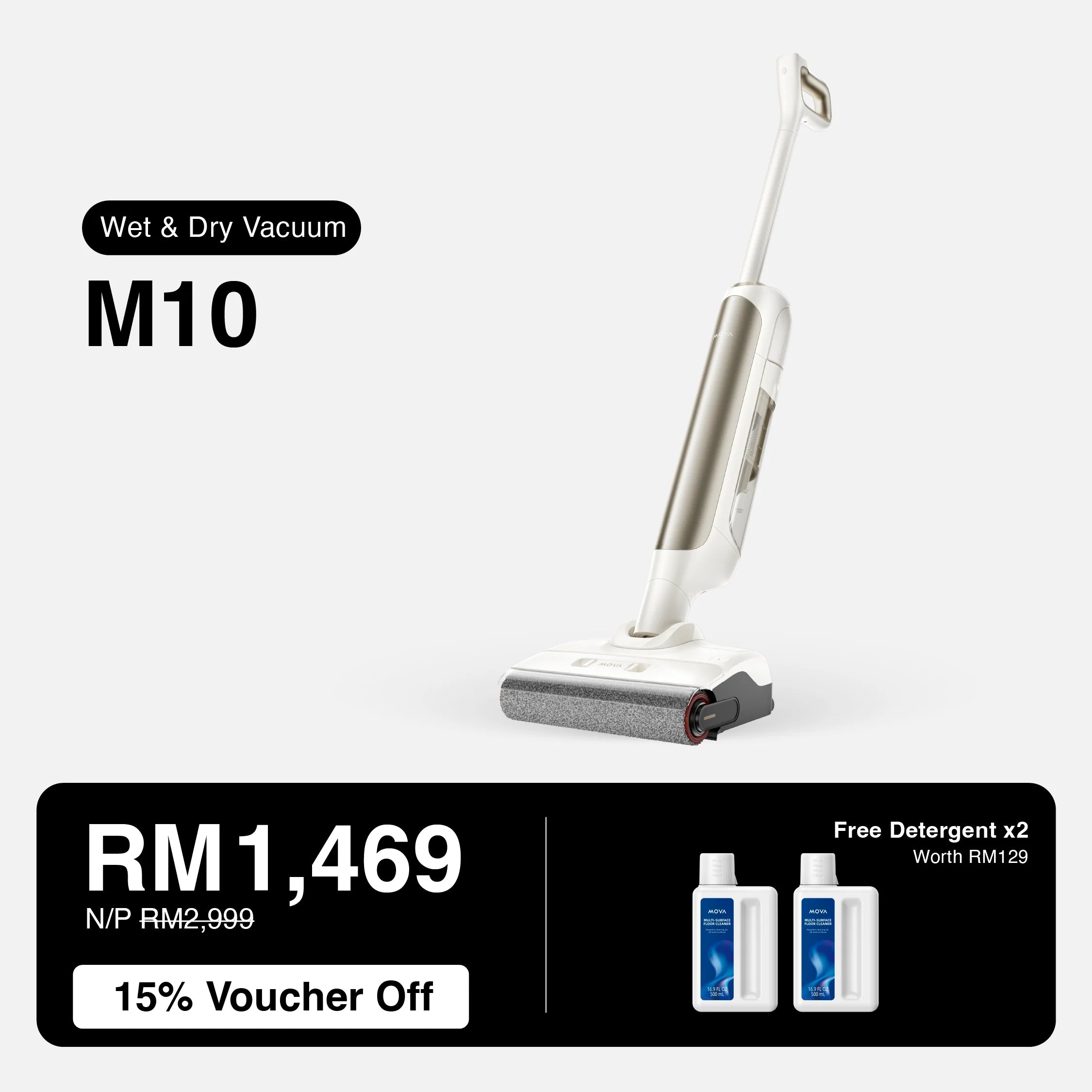 MOVA M10 Wet Dry Floor Washer & Vacuum Cleaner