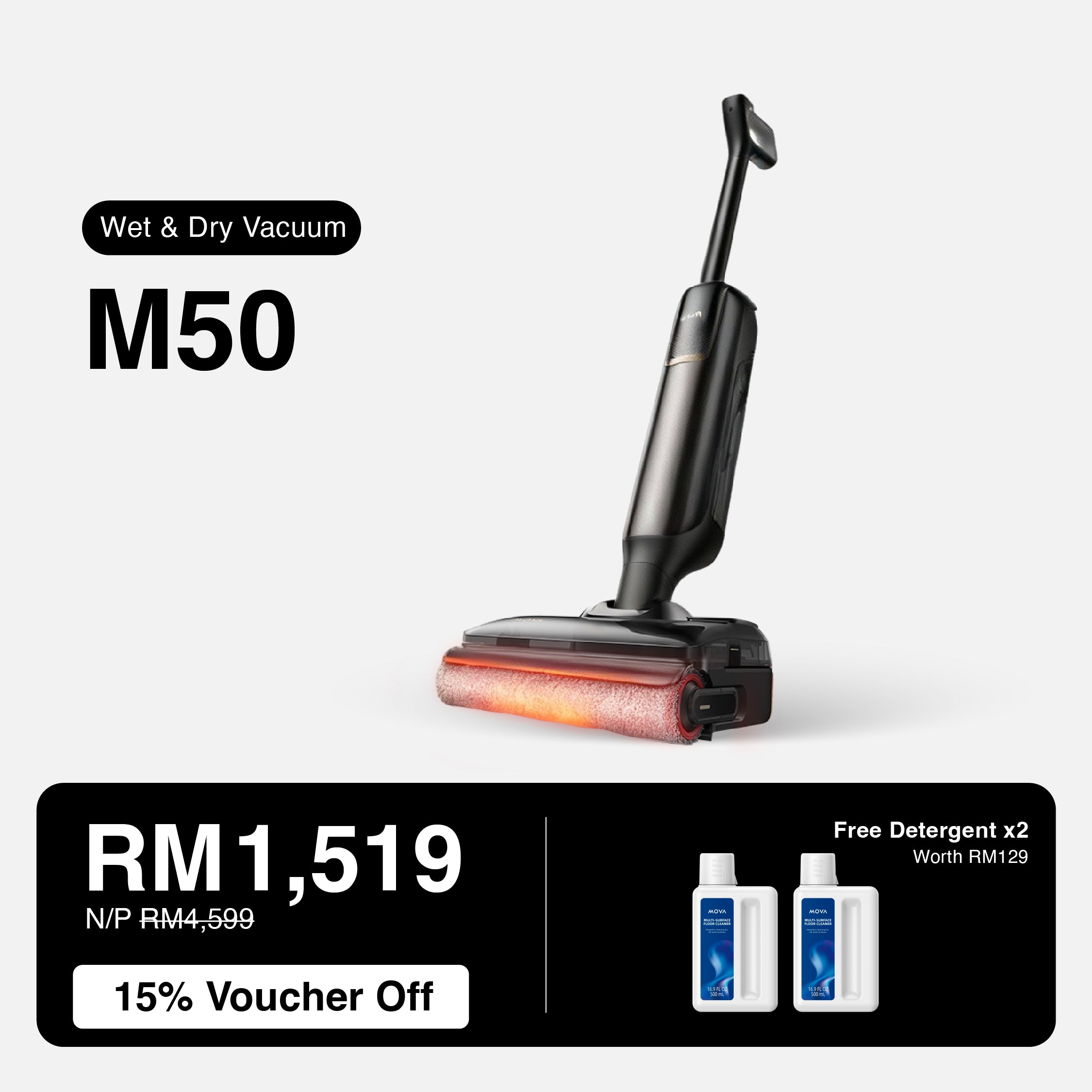 MOVA M50 Wet Dry Floor Washer & Vacuum Cleaner