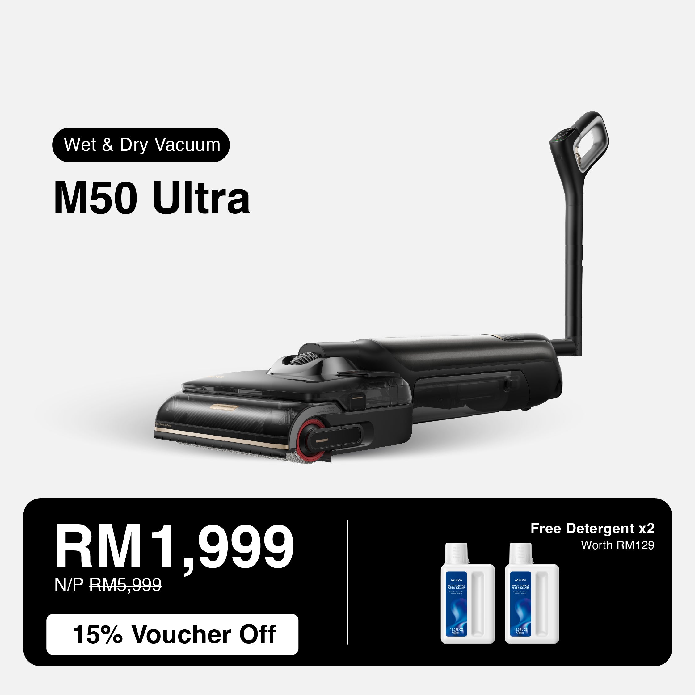 MOVA M50 Ultra Wet Dry Floor Washer & Vacuum Cleaner