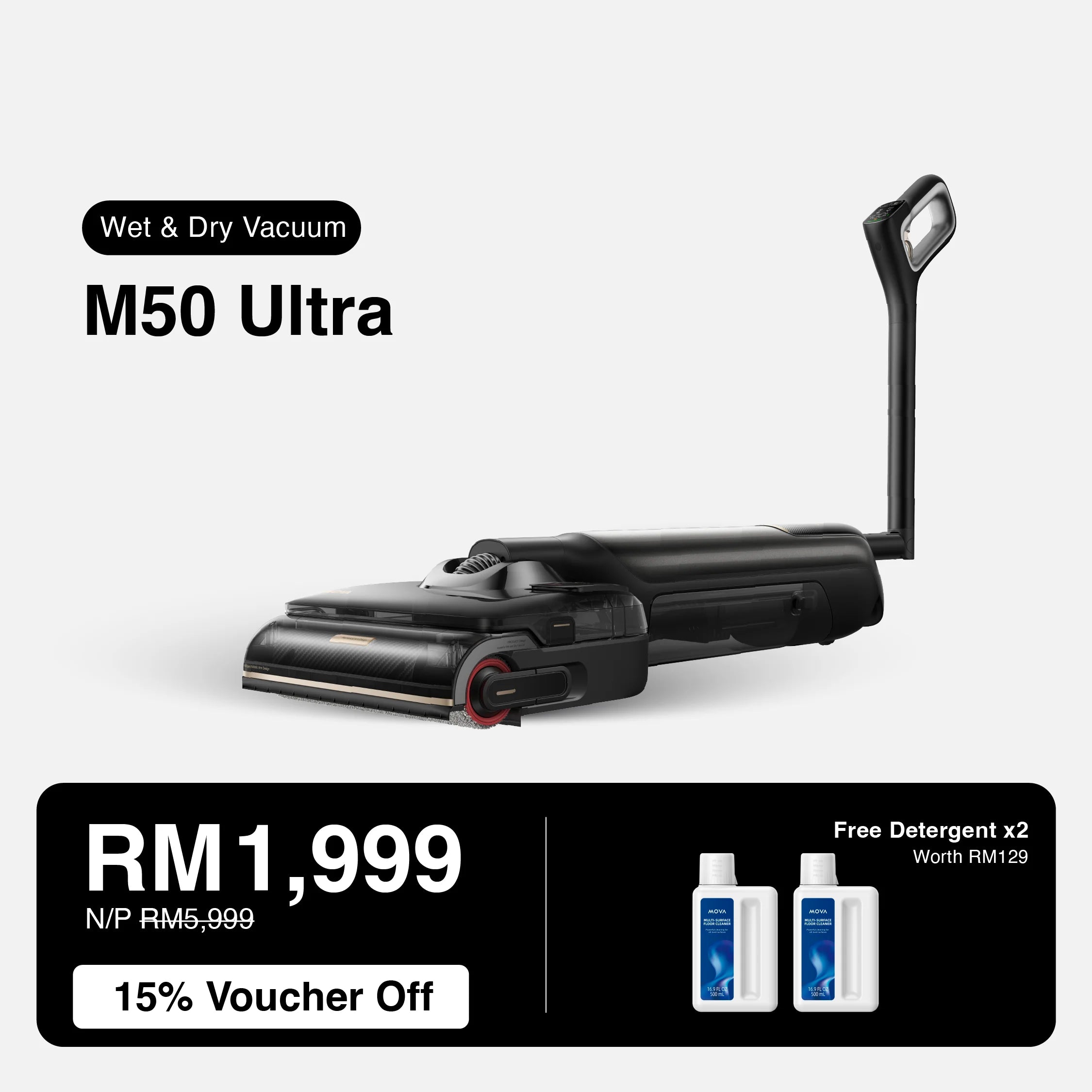 MOVA M50 Ultra Wet Dry Floor Washer & Vacuum Cleaner