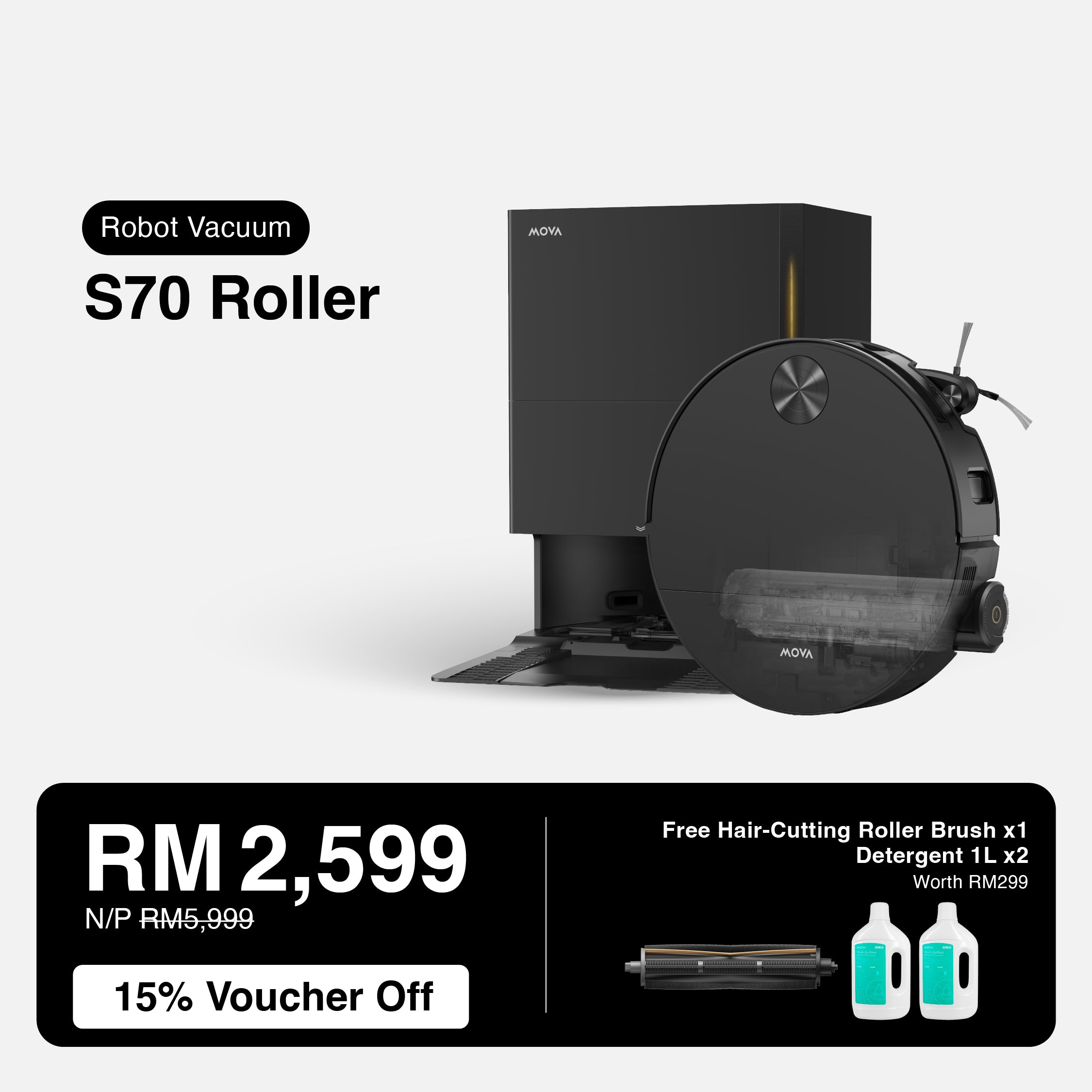 MOVA S70 Roller Smart Robot Vacuum