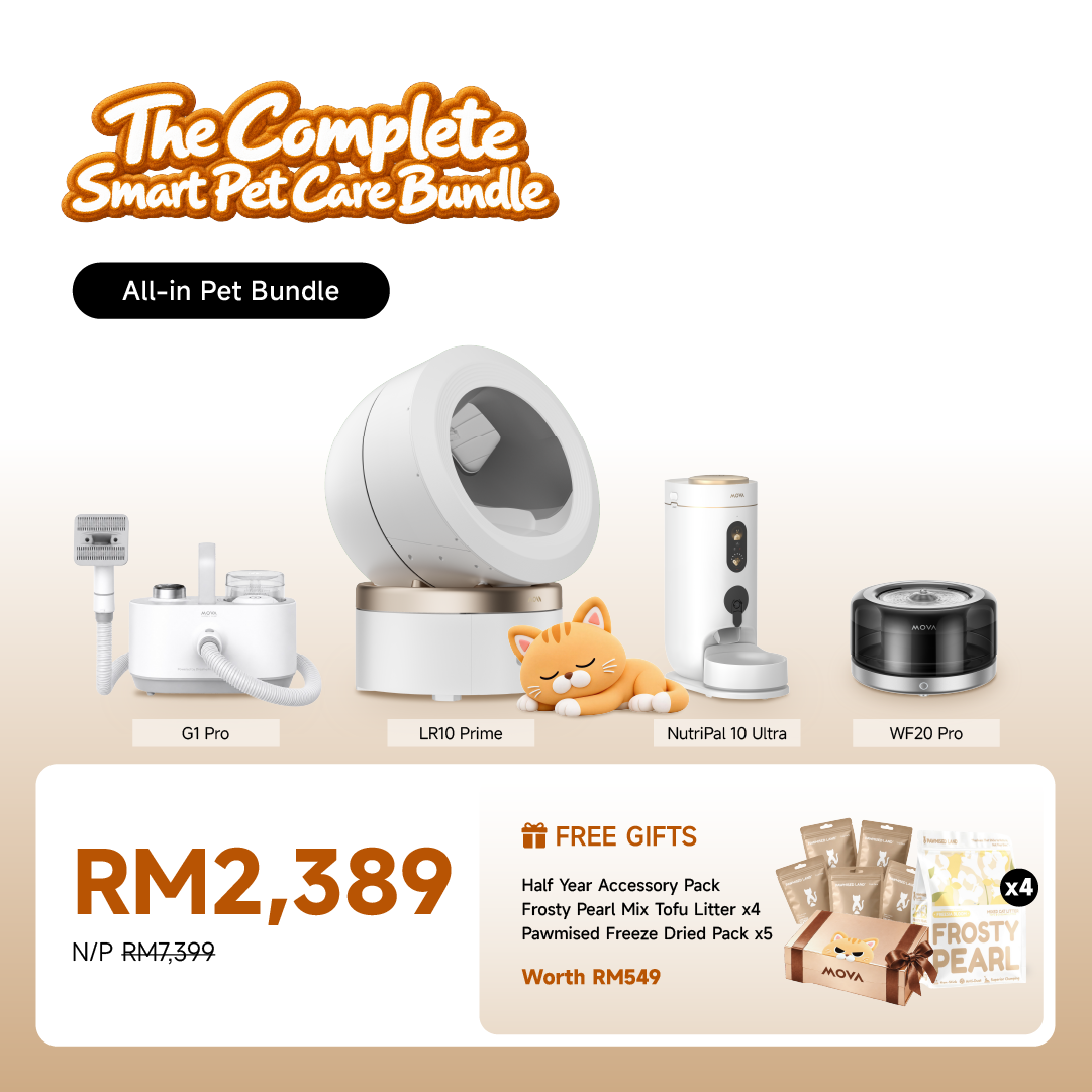 [All-In Pet Bundle] MOVA LR10 Prime + NutriPal 10 Ultra + WD20 Pro + G1 Pro