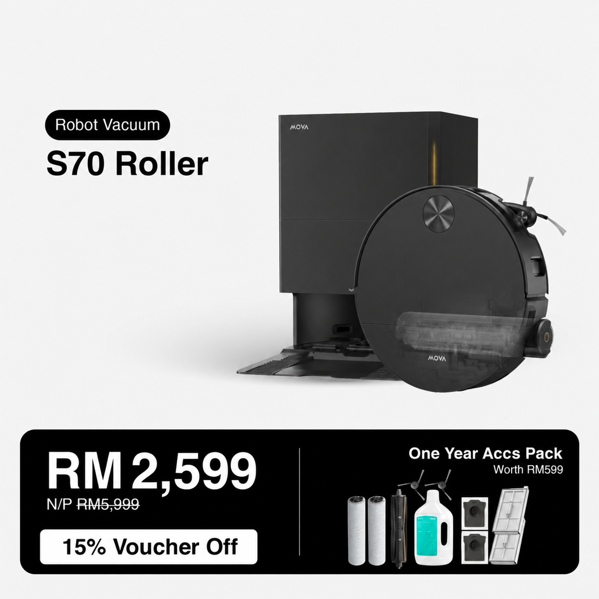 MOVA S70 Roller Smart Robot Vacuum