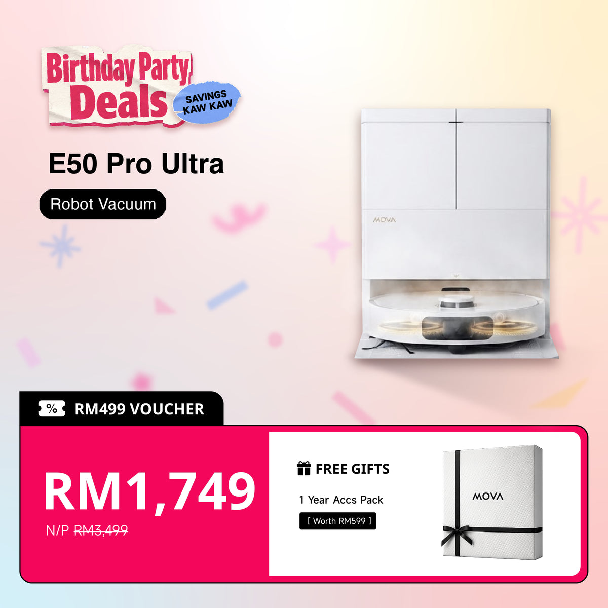 [Birthday Deal] MOVA E50 Pro Ultra Smart Robot Vacuum