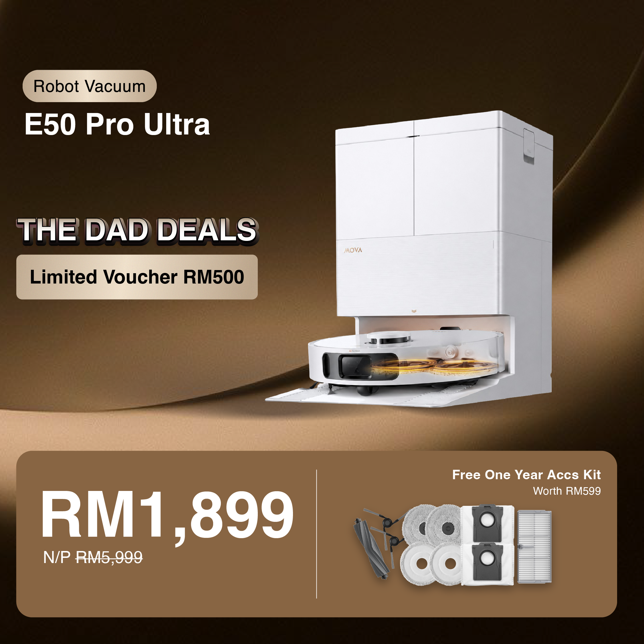 [THE DAD DEALS] MOVA E50 Pro Ultra Smart Robot Vacuum