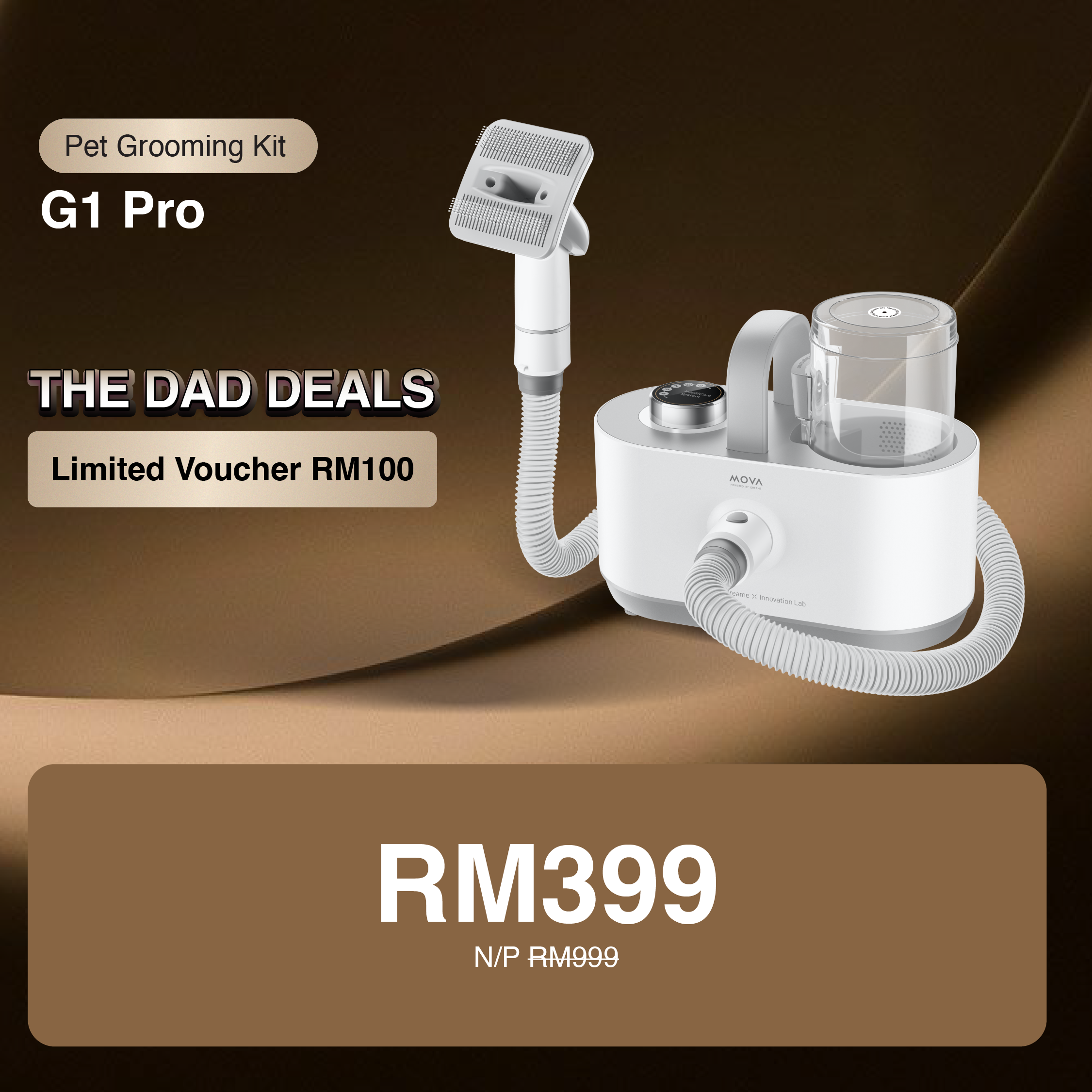 [THE DAD DEALS] MOVA G1 Pro Pet Grooming Vacuum Kit