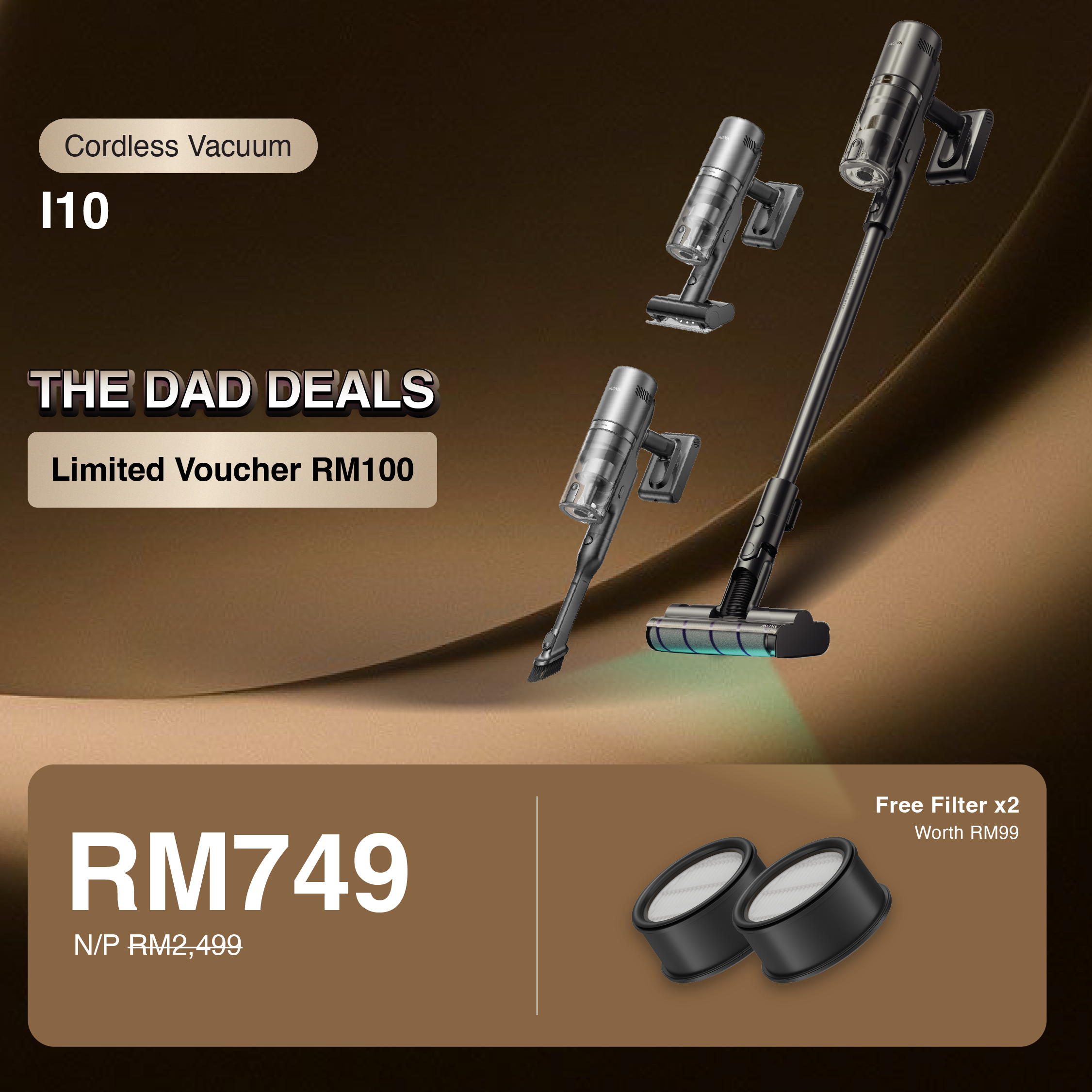 [THE DAD DEALS] MOVA I10 Cordless Stick Vacuum