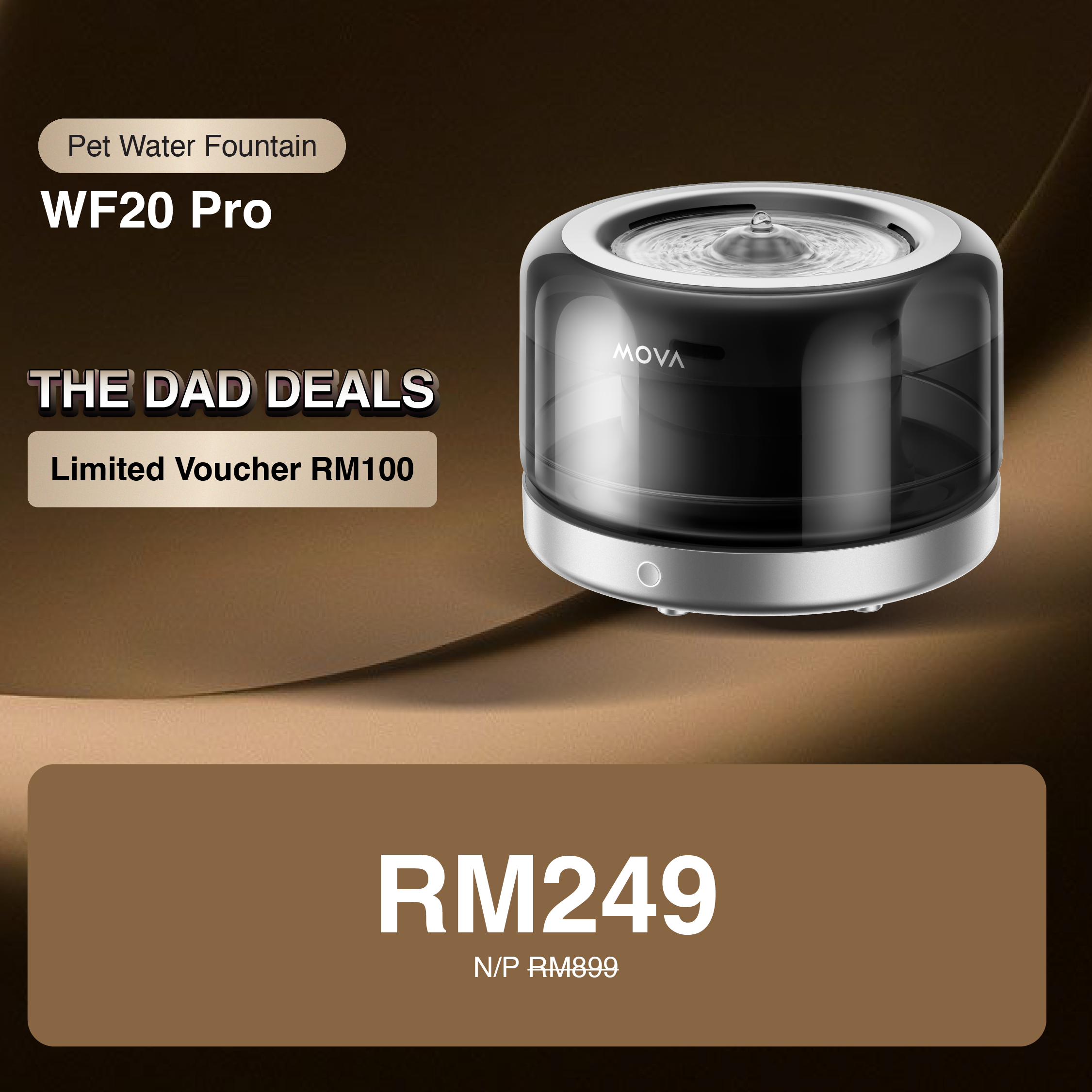 [THE DAD DEALS] MOVA WF20 Pro Pet Water Fountain