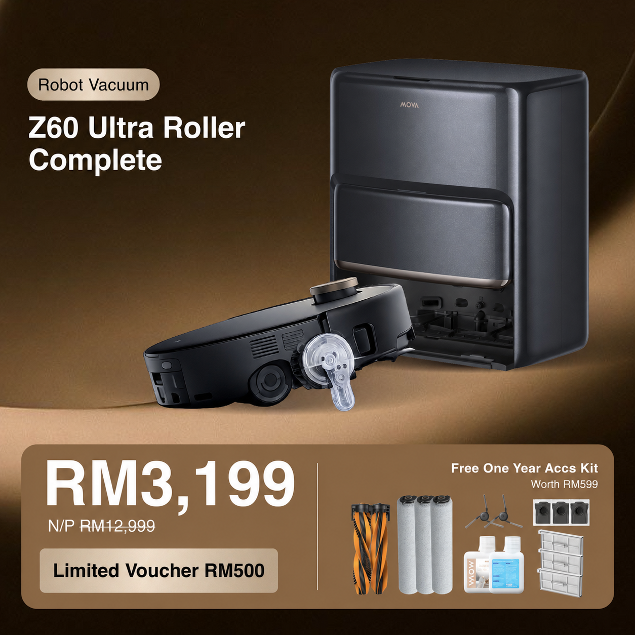 [THE DAD DEALS] MOVA Z60 Ultra Roller Complete Smart Robot Vacuum
