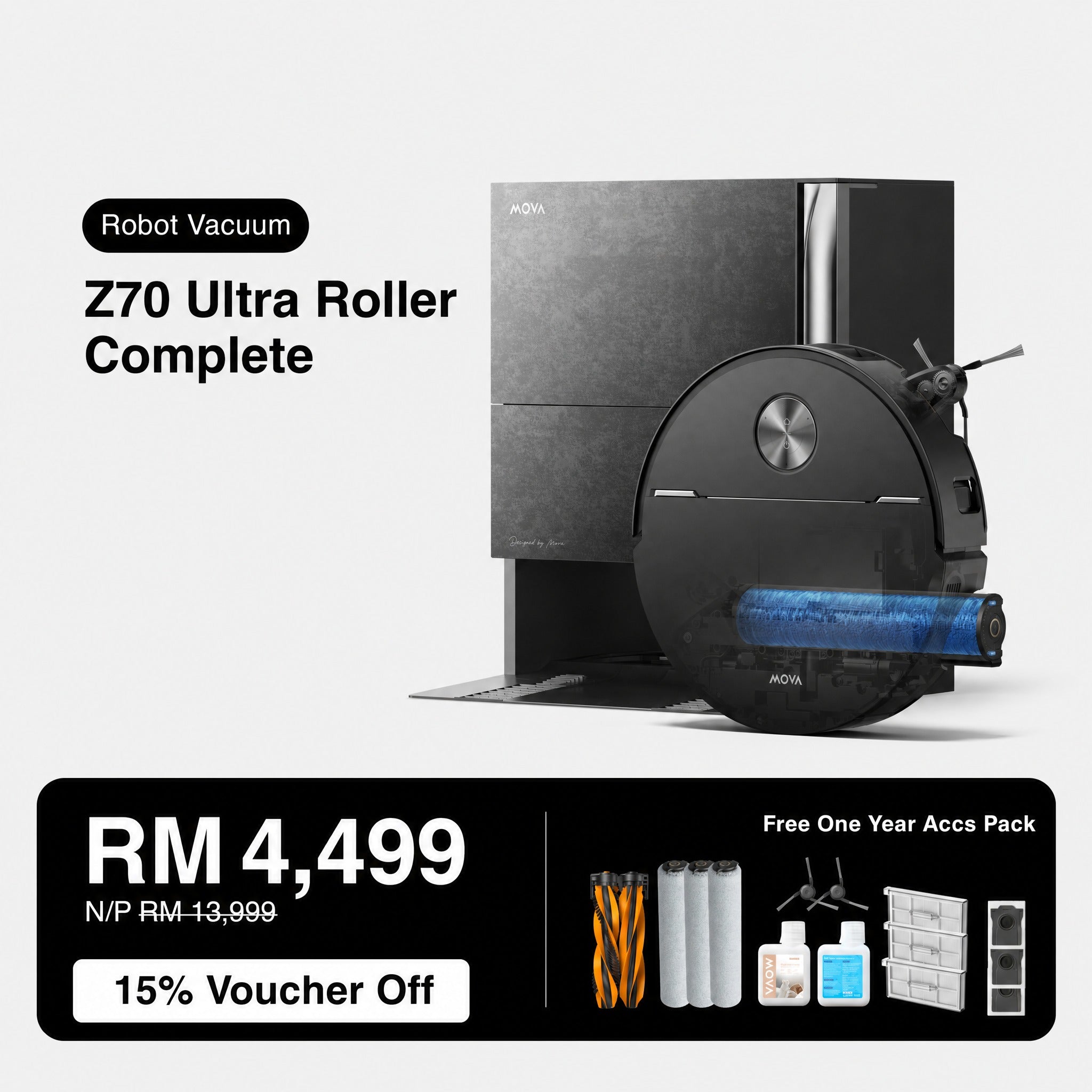 [PRE-ORDER] MOVA Z70 Ultra Roller Complete Smart Robot Vacuum