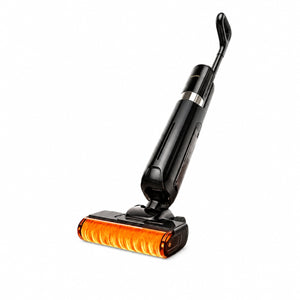 MOVA K30 Pro wet-dry floor washer and vacuum, black with orange roller brush